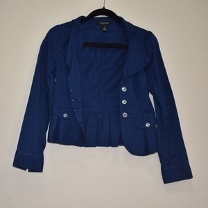 Dark Navy peplum light jacket